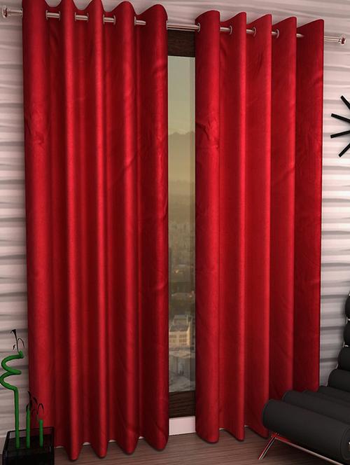 Set of 2 Polyester Long Door Curtains - 15498266 - Standard Image - 1