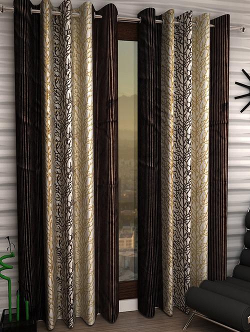 Set of 6 Polyester Long Door Curtains - 15498269 - Standard Image - 1