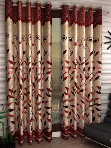 Set of 2 Polyester Long Door Curtains - 15498272 - Very Small Image - 1