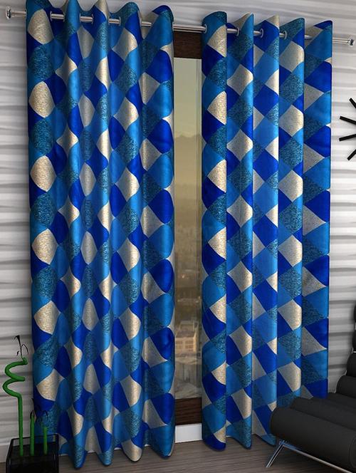 Set of 6 Polyester Long Door Curtains - 15498273 - Standard Image - 1