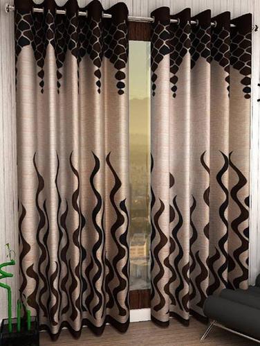 Set of 2 Polyester Long Door Curtains - 15498290 - Very Small Image - 1