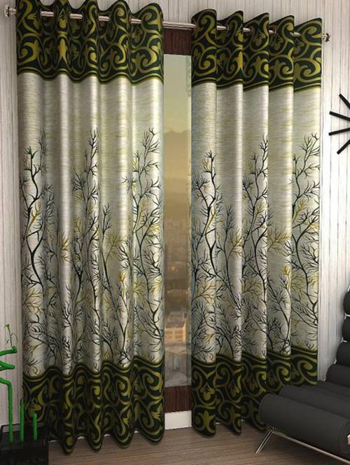 Set of 2 Polyester Long Door Curtains - 15498294 - Very Small Image - 1