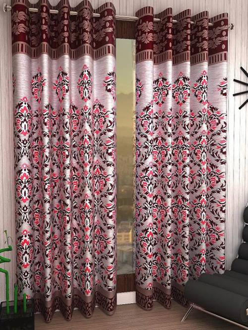 Set of 2 Polyester Long Door Curtains - 15498300 - Very Small Image - 1