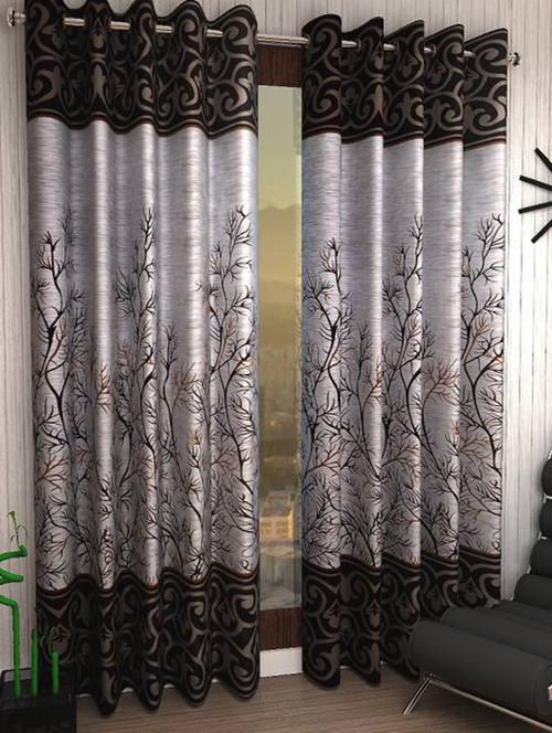 Set of 8 Polyester Long Door Curtains - 15498315 - Very Small Image - 1