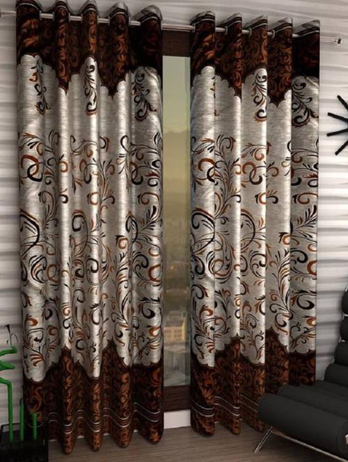 Set of 8 Polyester Long Door Curtains - 15498323 - Standard Image - 1