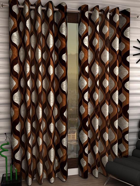 Set of 2 Polyester Long Door Curtains - 15498358 - Zoom Image - 1