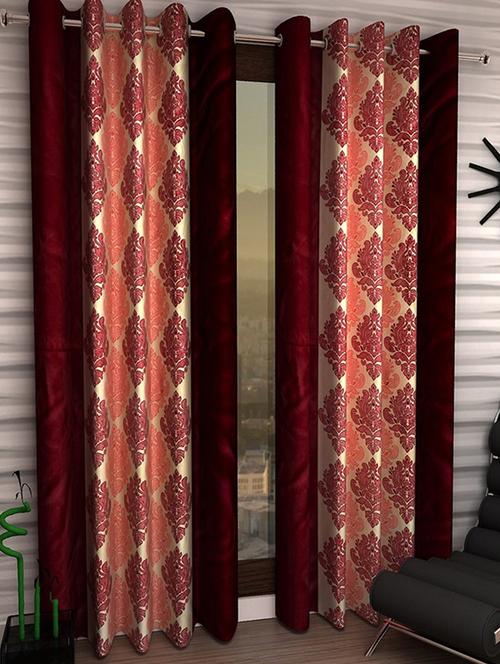 Set of 8 Polyester Long Door Curtains - 15498369 - Standard Image - 1