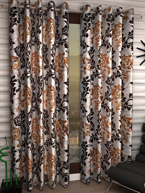 Set of 8 Polyester Long Door Curtains - 15498381 - Standard Image - 1