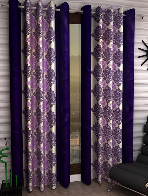 Set of 8 Polyester Long Door Curtains - 15498383 - Standard Image - 1