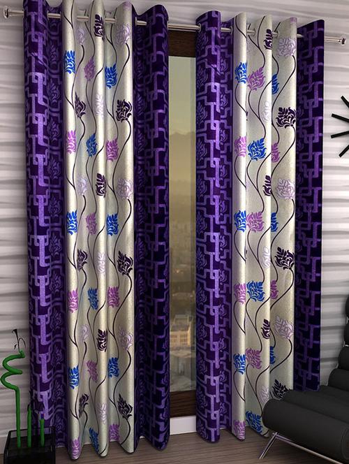 Set of 8 Polyester Long Door Curtains - 15498395 - Standard Image - 1
