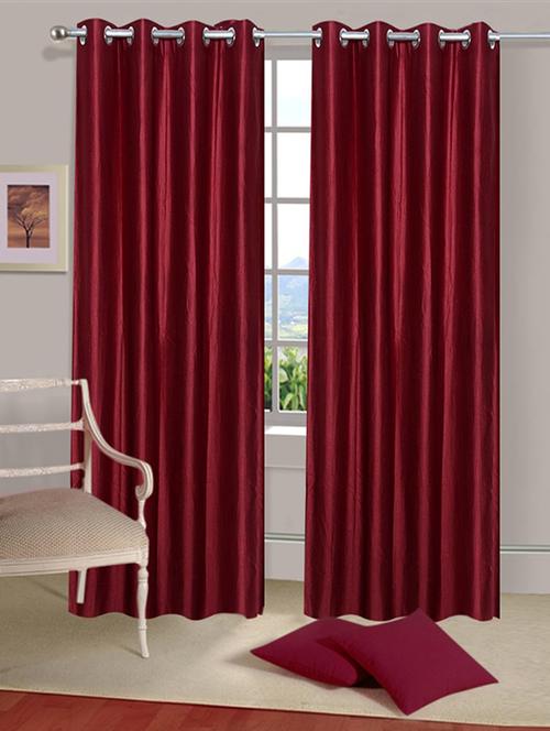 Set of 4 Polyester Long Door Curtains - 15498436 - Standard Image - 1