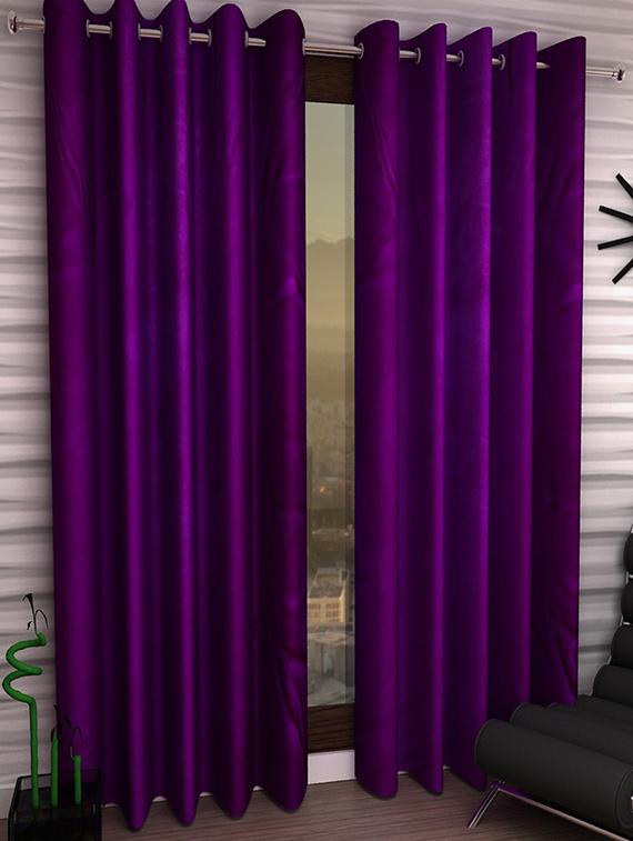 Set of 4 Polyester Long Door Curtains - 15498448 - Zoom Image - 1