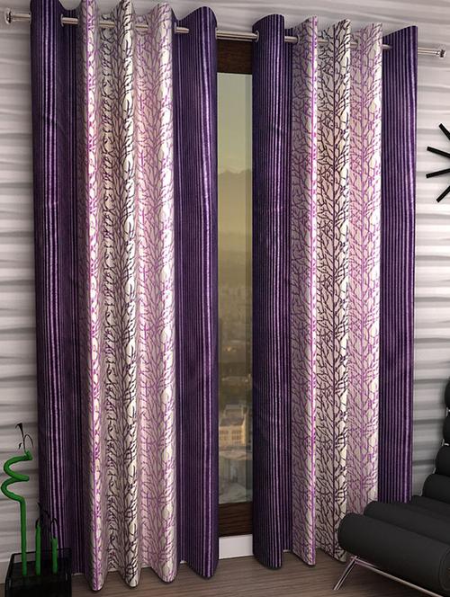 Set of 8 Polyester Long Door Curtains - 15498449 - Standard Image - 1