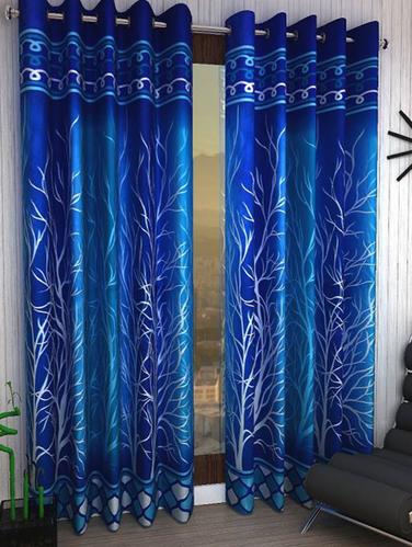 Set of 4 Polyester Long Door Curtains - 15498464 - Very Small Image - 1
