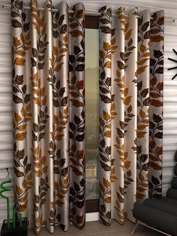 Set of 8 Polyester Long Door Curtains - 15498471 - Zoom Image - 1