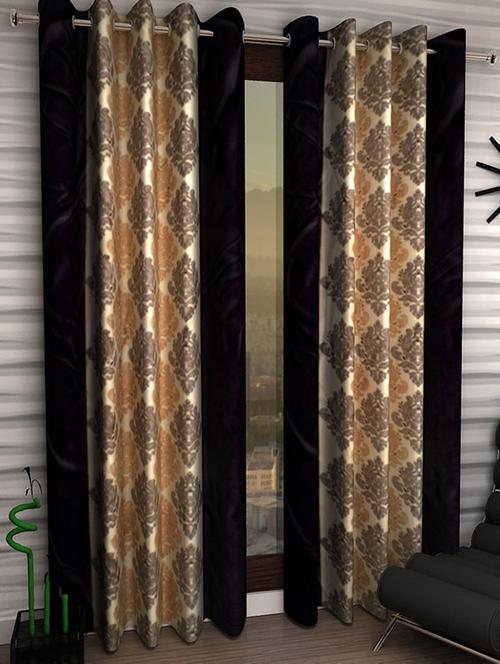 Set of 4 Polyester Long Door Curtains - 15498487 - Standard Image - 1