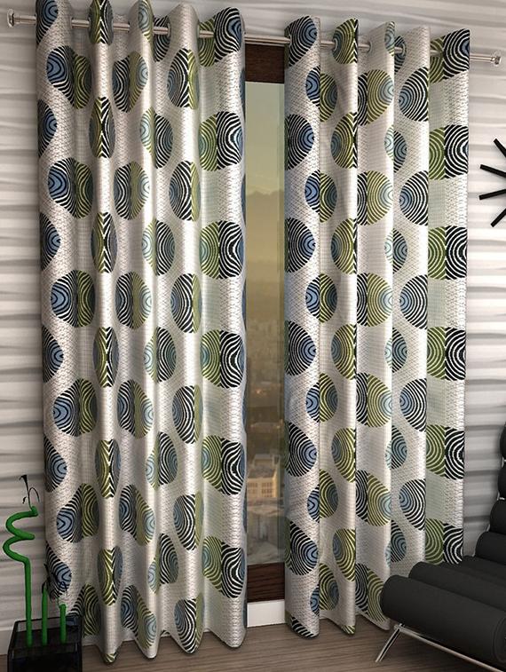 Set of 4 Polyester Long Door Curtains - 15498491 - Zoom Image - 1