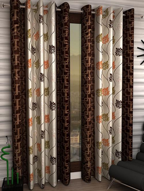 Set of 4 Polyester Long Door Curtains - 15498503 - Standard Image - 1