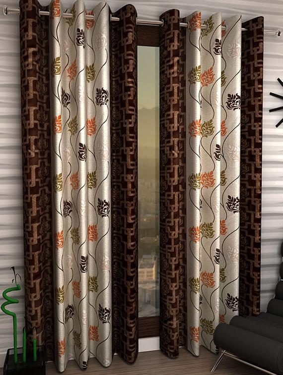 Set of 4 Polyester Long Door Curtains - 15498503 - Zoom Image - 1