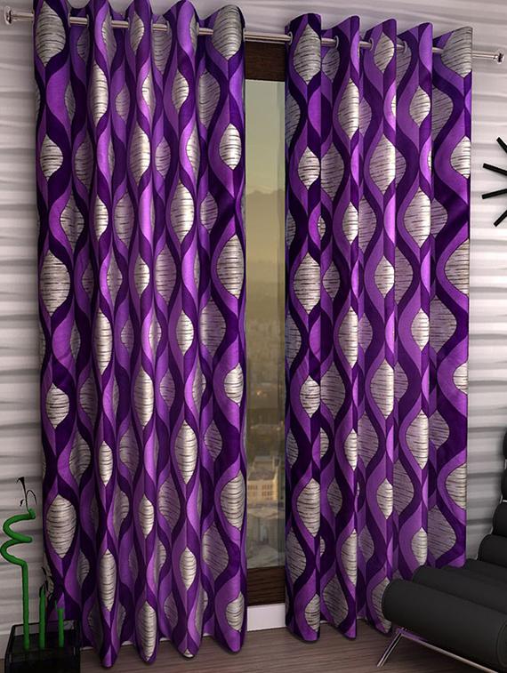 Set of 4 Polyester Long Door Curtains - 15498509 - Zoom Image - 1