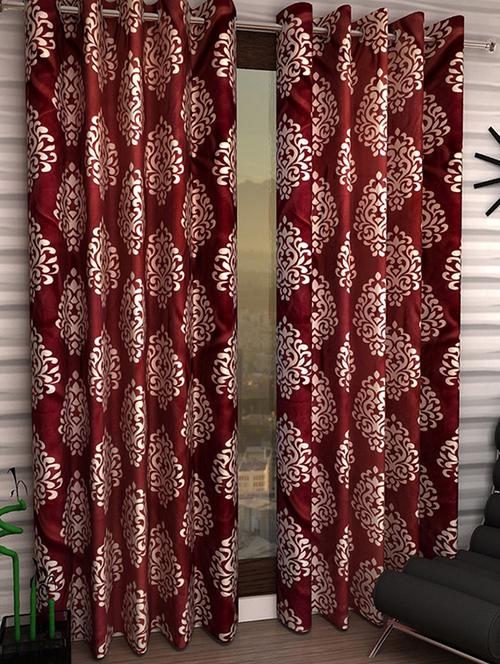 Set of 4 Polyester Long Door Curtains - 15498515 - Standard Image - 1