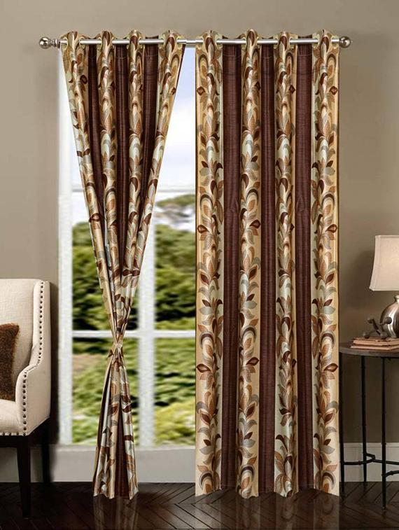 Set of 4 Polyester Long Door Curtains - 15498530 - Zoom Image - 1