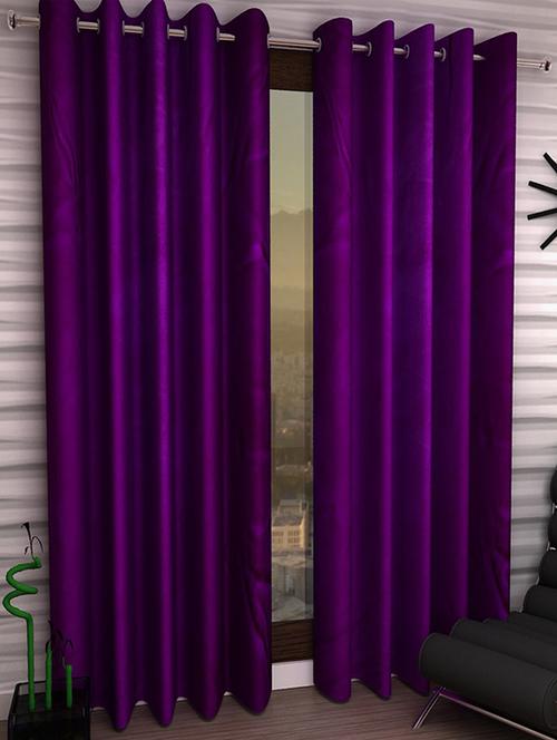 Set of 6 Polyester Long Door Curtains - 15498552 - Standard Image - 1