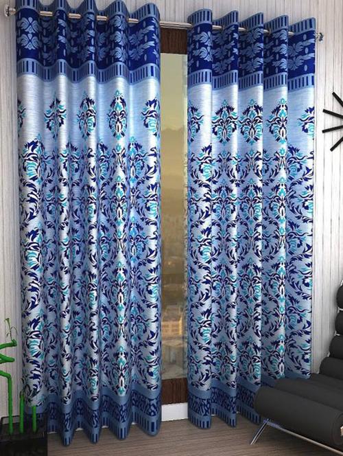 Set of 6 Polyester Long Door Curtains - 15498559 - Very Small Image - 1