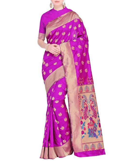 Conversational paithani saree with blouse - 15498595 - Standard Image - 1