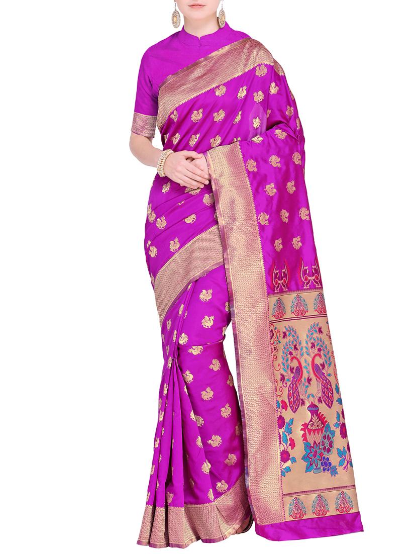 Conversational paithani saree with blouse - 15498595 - Zoom Image - 1