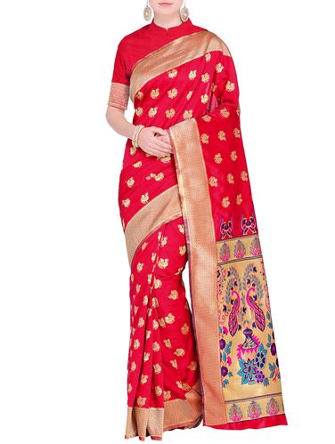 Conversational paithani saree with blouse - 15498596 - Very Small Image - 1