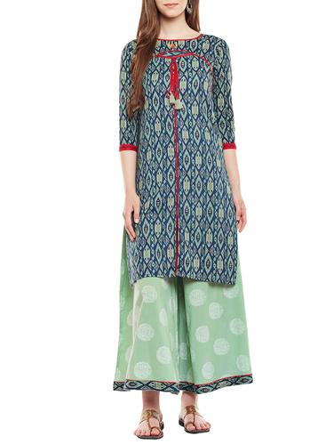 straight printed kurta with tassels - 15498710 - Very Small Image - 1