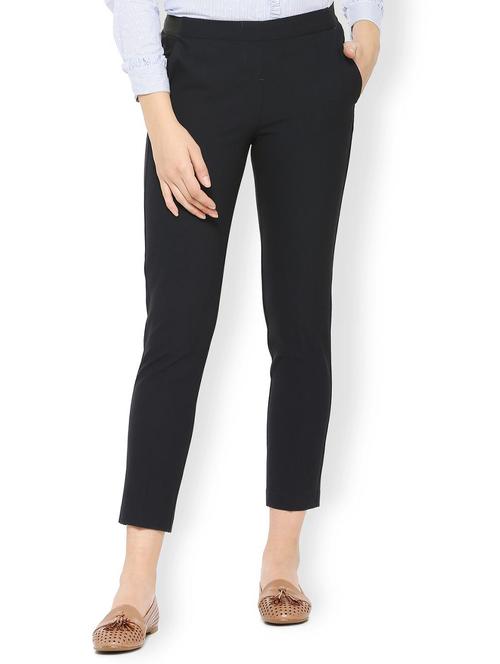 flat front solid trouser - 15498956 - Standard Image - 1