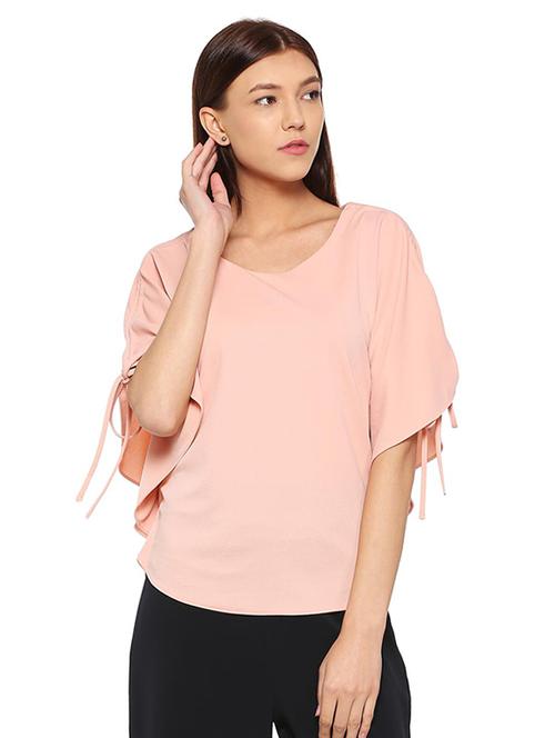 tie up flared sleeved regular top - 15499018 - Standard Image - 1