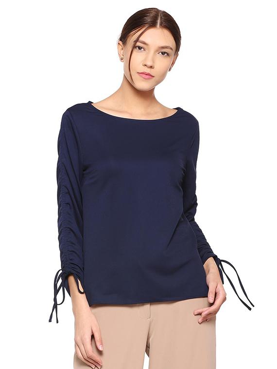 ruched sleeved regular top - 15499031 - Zoom Image - 1