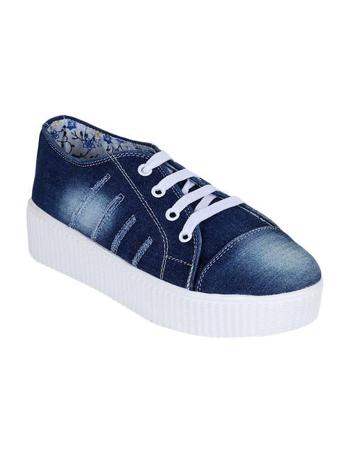 blue lace-up sneakers - 15500144 - Standard Image - 1