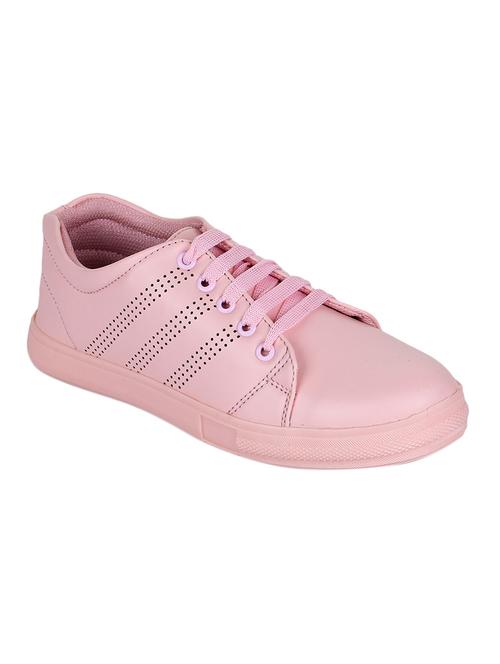pink lace-up sneakers - 15500156 - Standard Image - 1