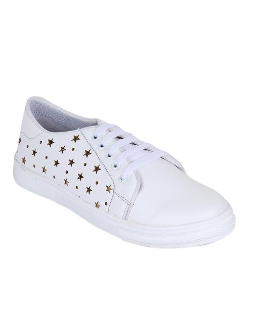 white lace-up sneakers - 15500160 - Standard Image - 1