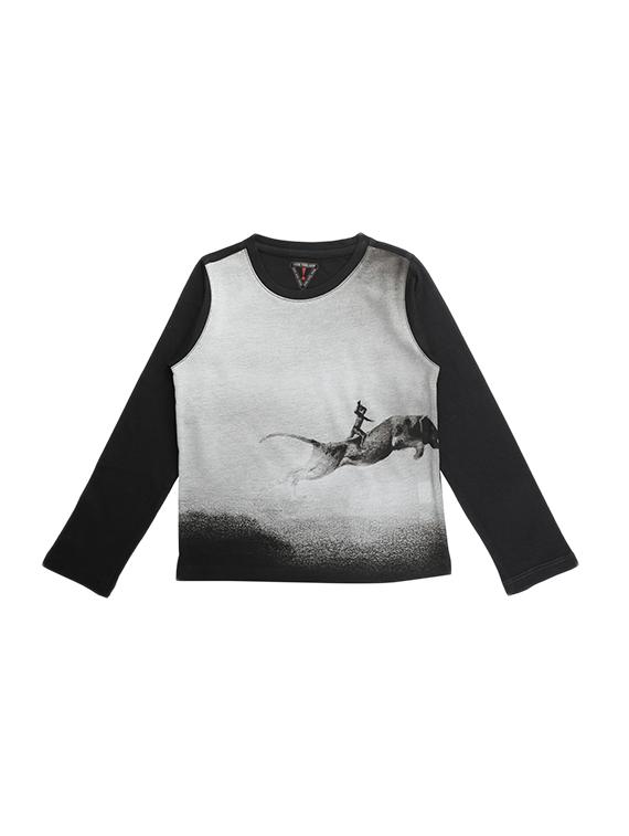 grey cotton tshirt - 15500198 - Zoom Image - 1