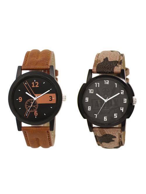 ACNOS Round dial analog watch combo(WAT-LR-01-03-COMBO) - 15500320 - Standard Image - 1