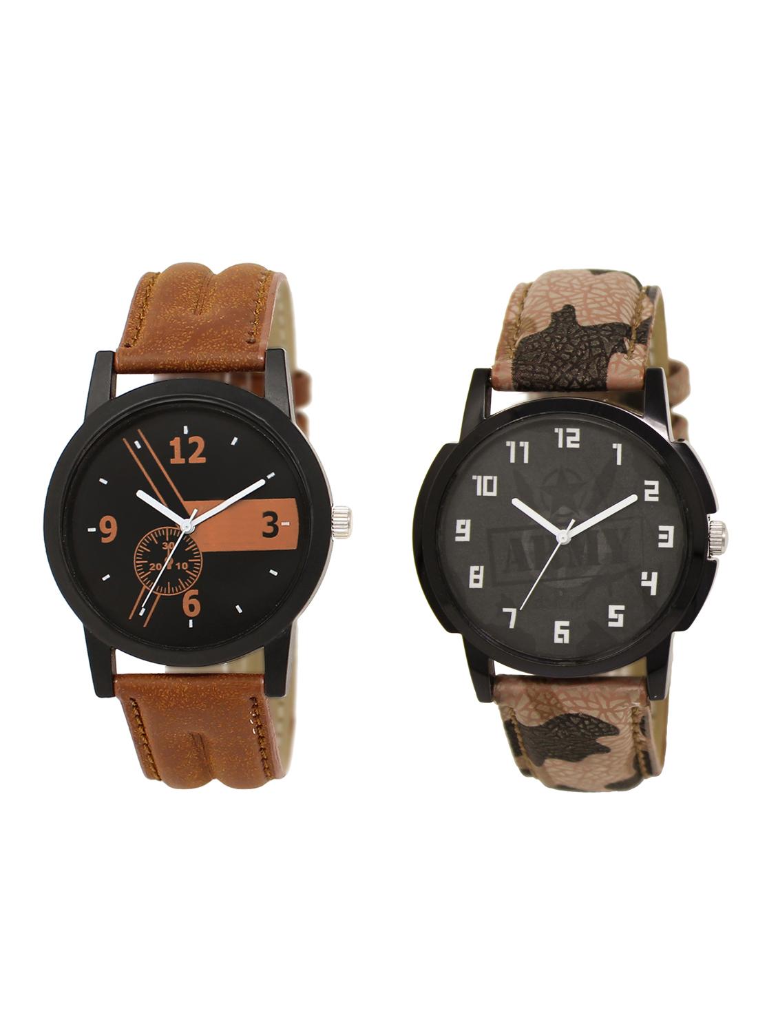 ACNOS Round dial analog watch combo(WAT-LR-01-03-COMBO) - 15500320 - Zoom Image - 1