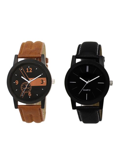 ACNOS Round dial analog watch combo(WAT-LR-01-05-COMBO) - 15500322 - Standard Image - 1