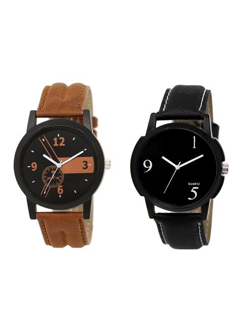 ACNOS Round dial analog watch combo(WAT-LR-01-06-COMBO) - 15500323 - Standard Image - 1