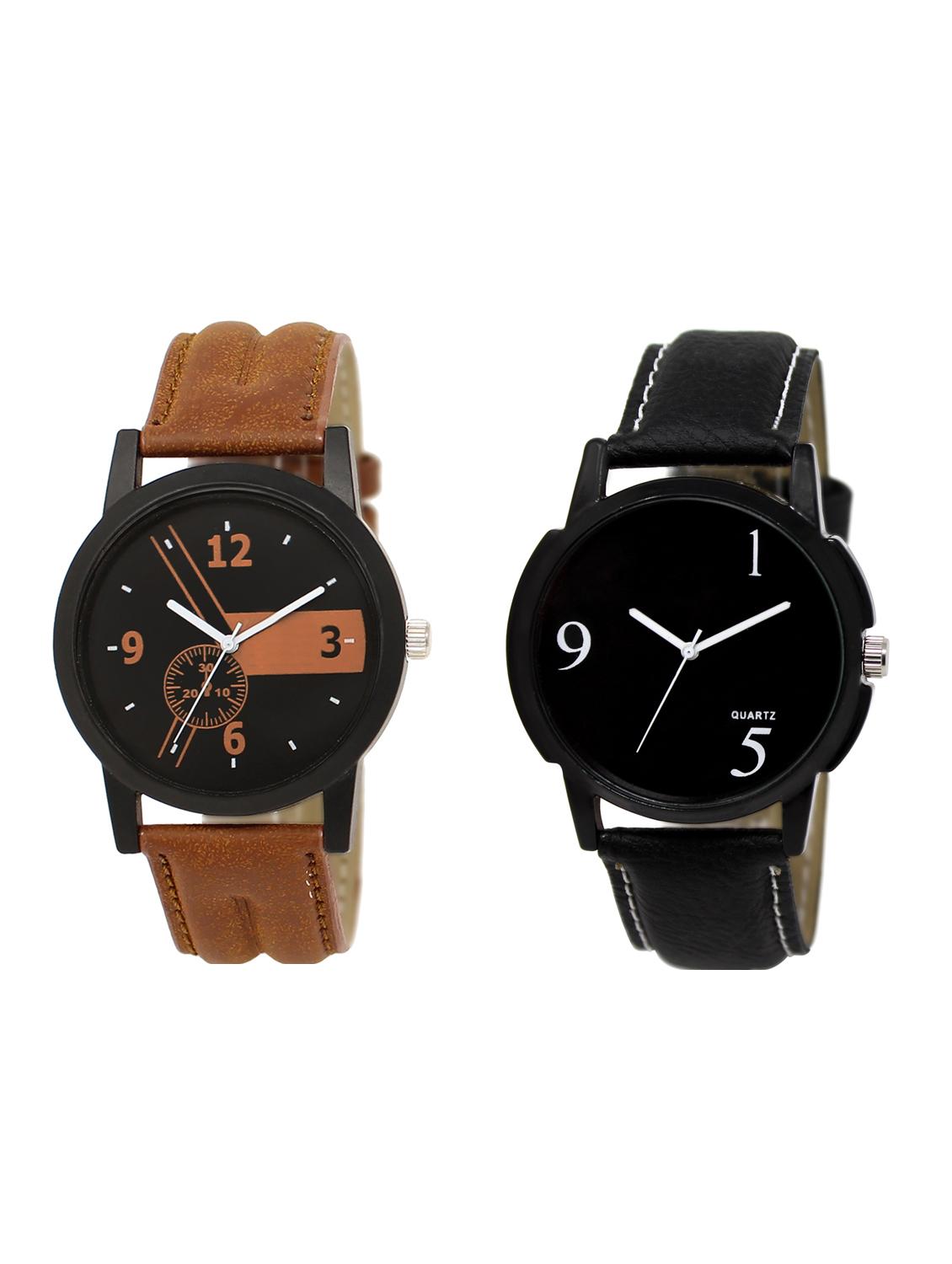 ACNOS Round dial analog watch combo(WAT-LR-01-06-COMBO) - 15500323 - Zoom Image - 1