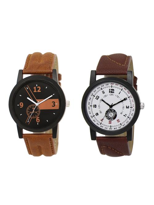 ACNOS Round dial analog watch combo(WAT-LR-01-11-COMBO) - 15500328 - Standard Image - 1