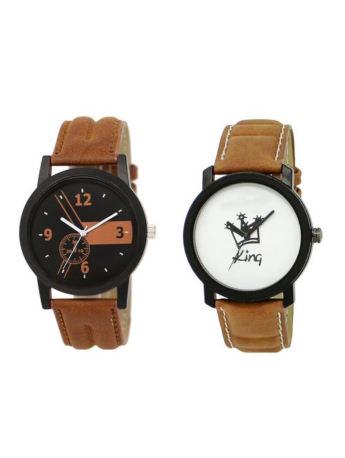 ACNOS Round dial analog watch combo(WAT-LR-01-18-COMBO) - 15500335 - Standard Image - 1
