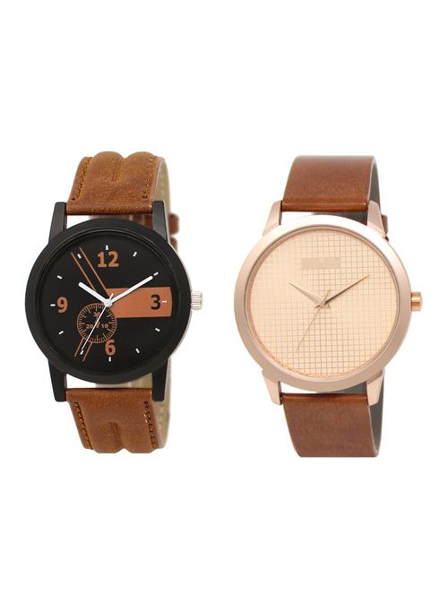 ACNOS Round dial analog watch combo(WAT-LR-01-34-COMBO) - 15500351 - Standard Image - 1