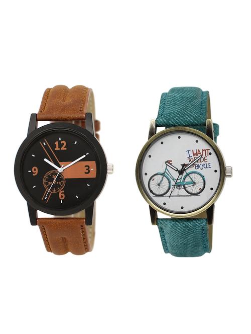 ACNOS Round dial analog watch combo(WAT-LR-01-229-COMBO) - 15500354 - Standard Image - 1