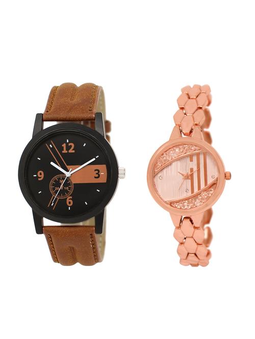 ACNOS Round dial analog couple watch(WAT-LR-01-222-COMBO) - 15500374 - Standard Image - 1