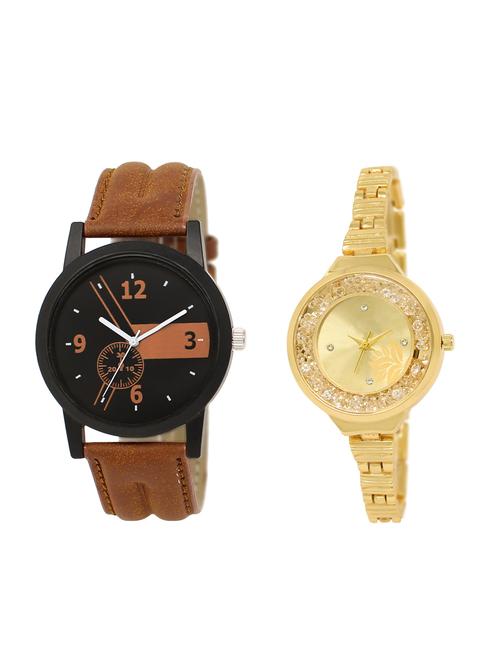 ACNOS Round dial analog couple watch(WAT-LR-01-224-COMBO) - 15500376 - Very Small Image - 1